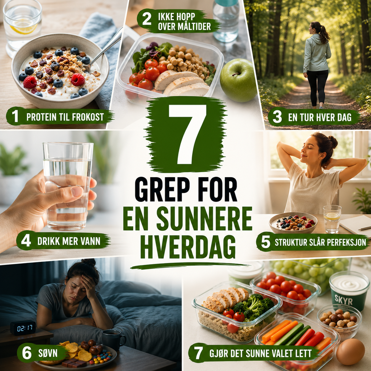 7 grep for en sunnere hverdag